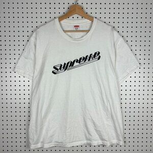 Supreme Banner Streetwear T‎ Shirt Size XL White Black Logo READ FW23 Tee